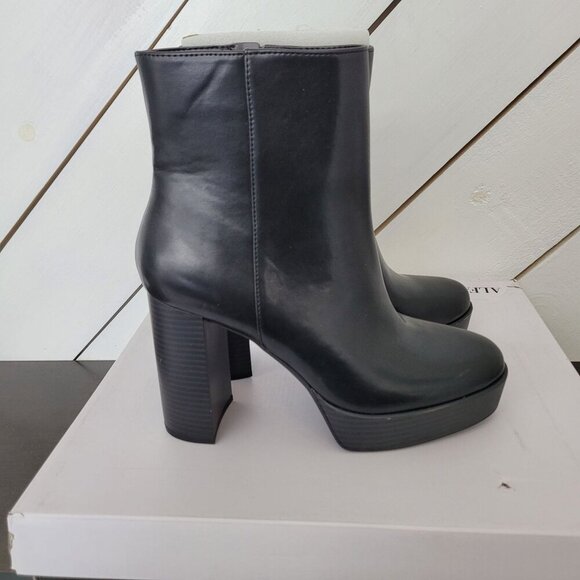 NEW Alfani Galsuendap Womens Black Platform Ankle Boots Size 9M Black - Picture 1 of 10